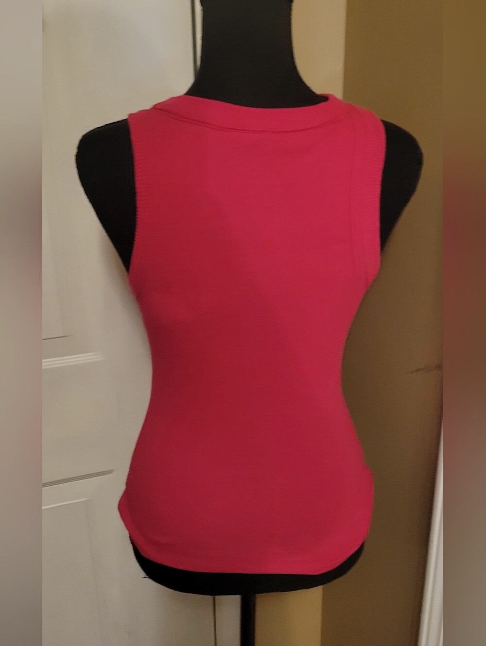 Women's Express Ribbed Tank Top - Raspberry Pink, Size XS - Picture 5 of 8